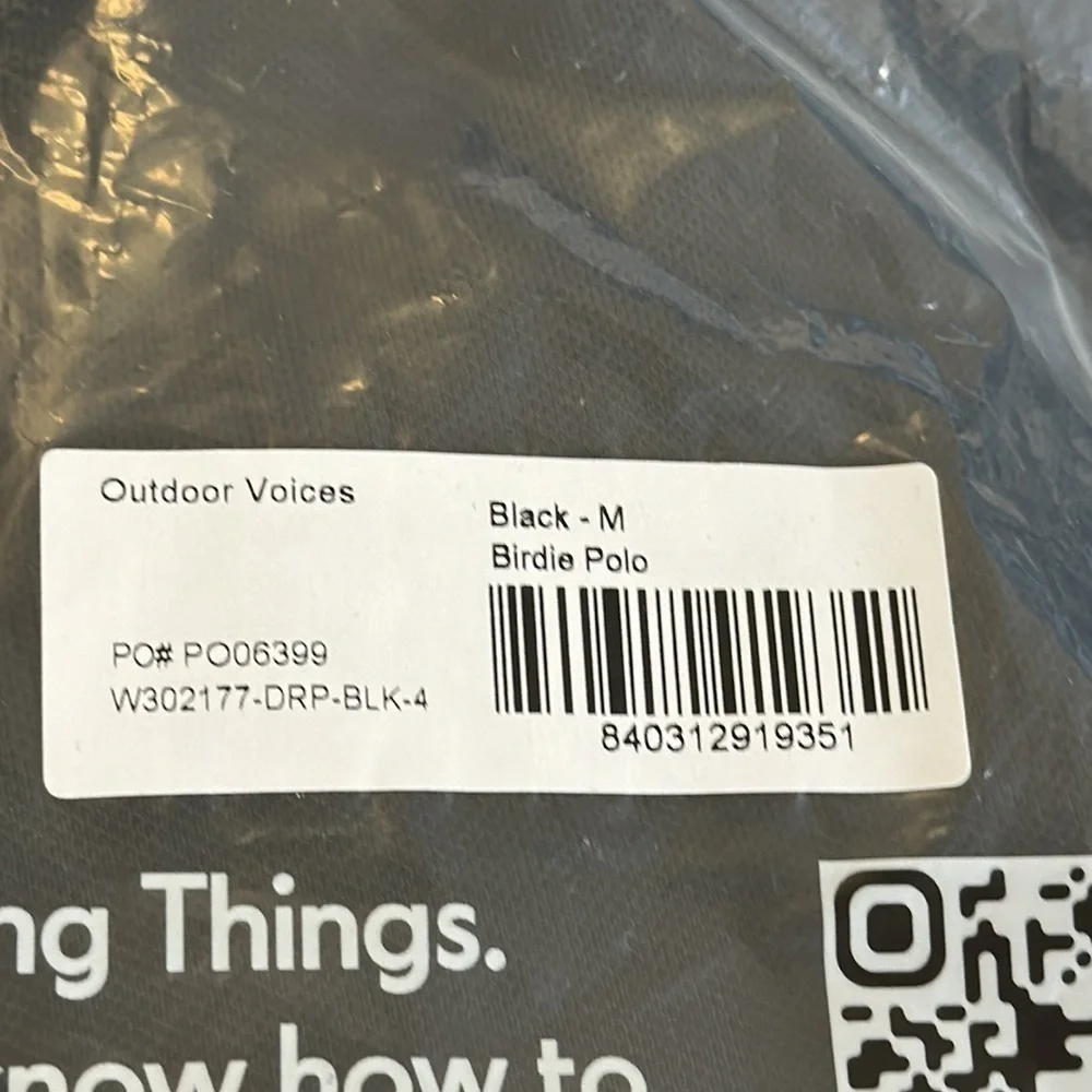 Outdoor Voices Birdie Polo Shirt Women's M Black NWT‎ - Picture 12 of 13